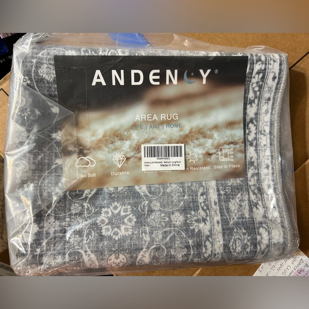 Andency Gray Area Rug - Picture 2 of 5